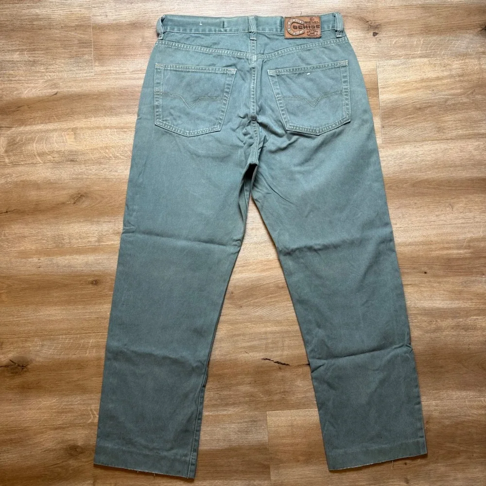 Diesel‎ Jeans Men 30x27 Sage Green Straight Leg Button Fly Made in Italy (Tag32)